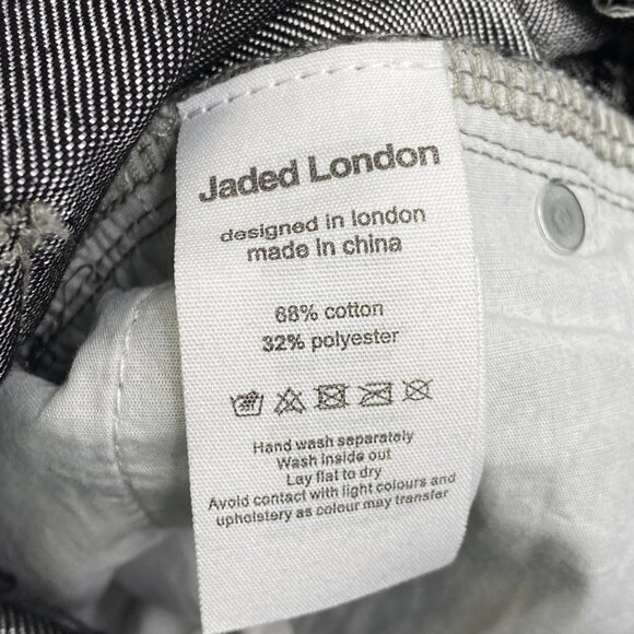 NEW JADED LONDON Men's Sapphire XL Colossus Wide Leg Jeans – Size 30 –Black/Pink - Picture 7 of 11